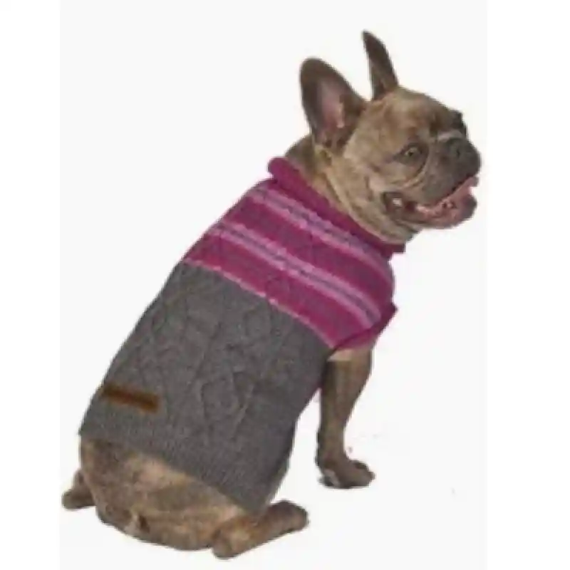 Petrageous Fair Isle Sweater Taupe/plum Med