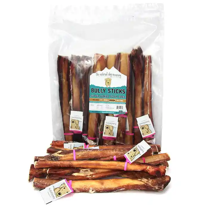 Tuesday's Nat Dog Company Bully Stick Spr Jumbo Odor Free 12"