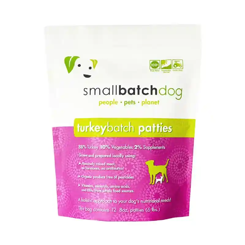 Small Batch Dog Frzn Trky Patties 6-lb
