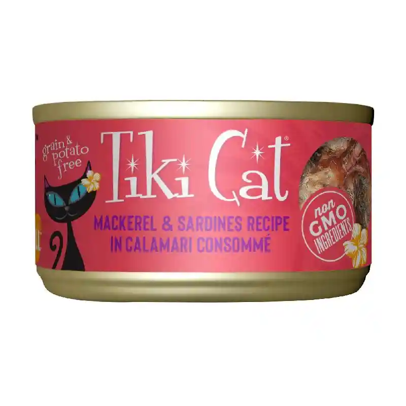 Tiki Cat Can Mackerel Sardine Calamari 2.8-oz