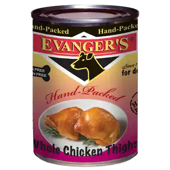 Evangers Dog Canned Hand Pack Whole Ckn Thighs 12