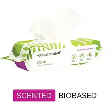 Earth Rated Dog Wipes Lavender 100 Ct