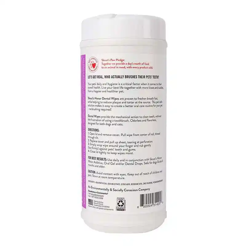 Skout's Honor Dental Wipes 50-ct