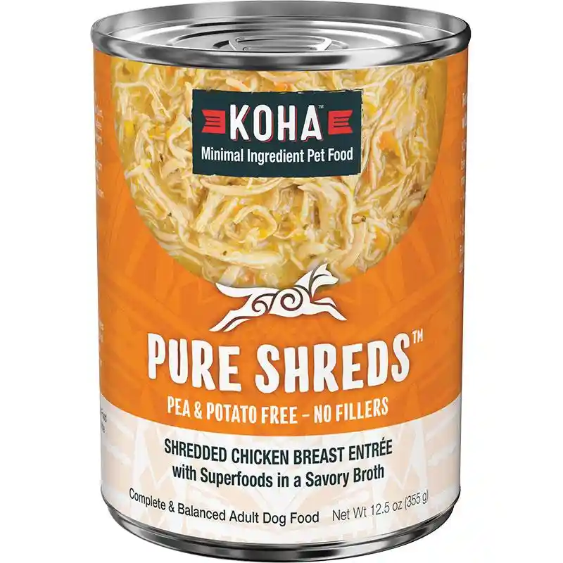 Koha Dog Can Pure Shreds Ckn Ppkn 12.5-oz