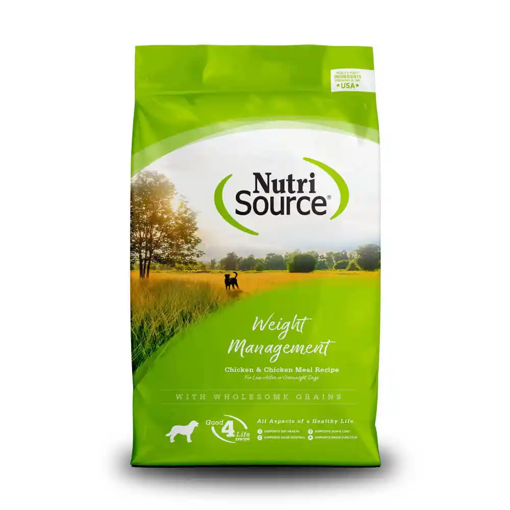 NutriSource Dog Ckn & Rice Weight Management 15#