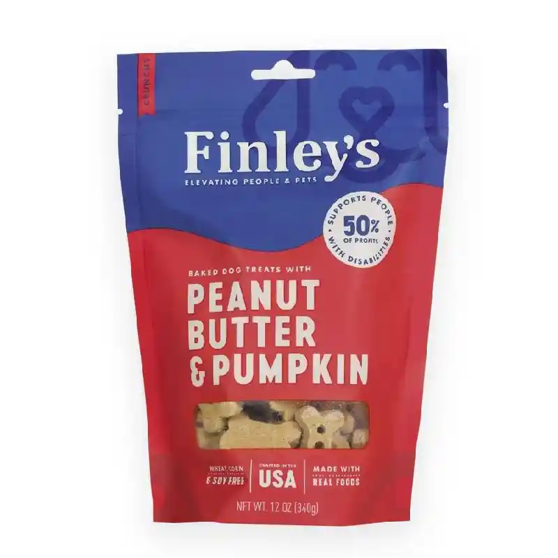 Finley's Dog Treat Bisc PB & Ppkn 12-oz