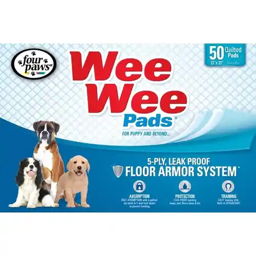 Wee-wee Absorbent Dog Pads 50-ct