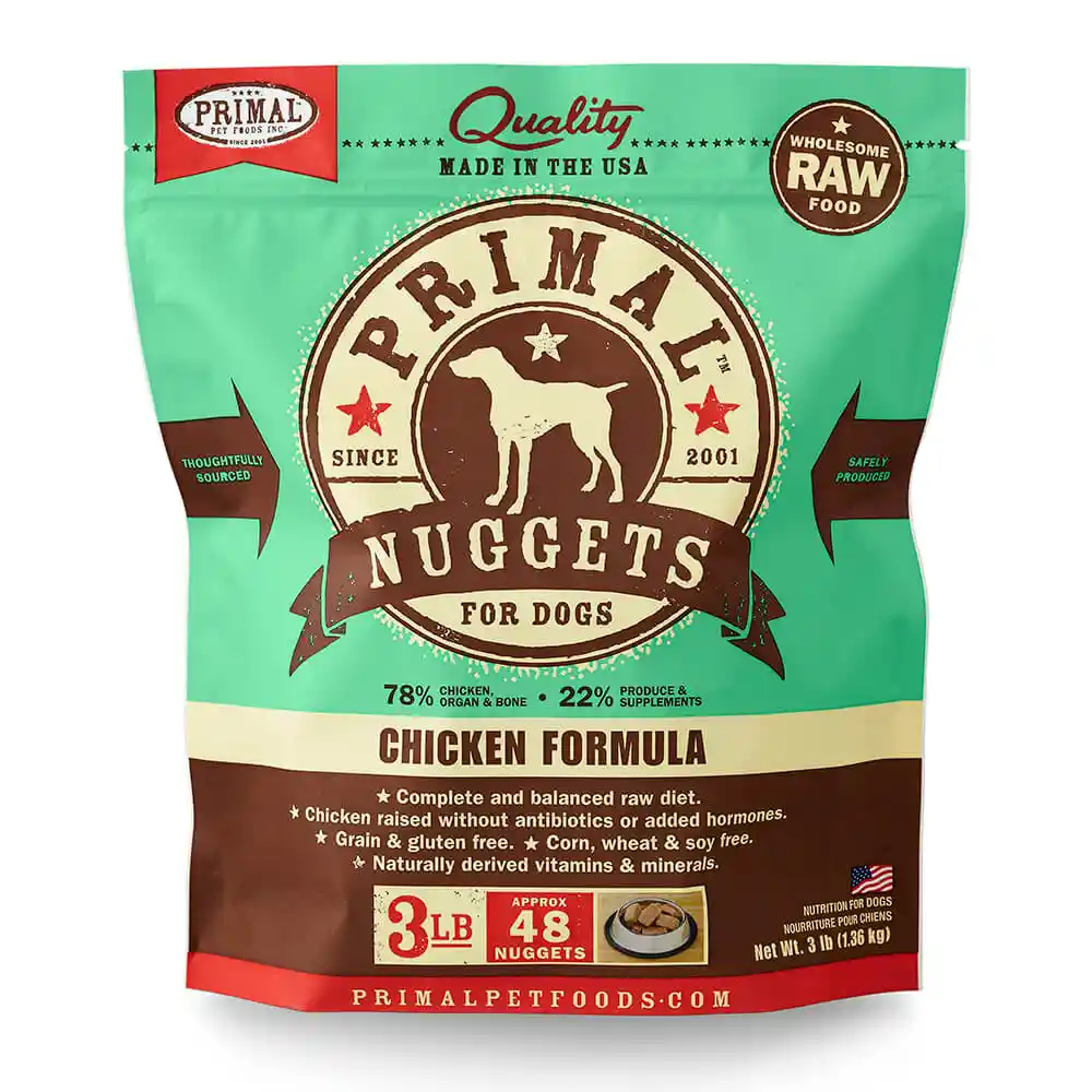 Primal Dog Frzn Ckn Nuggets 3#