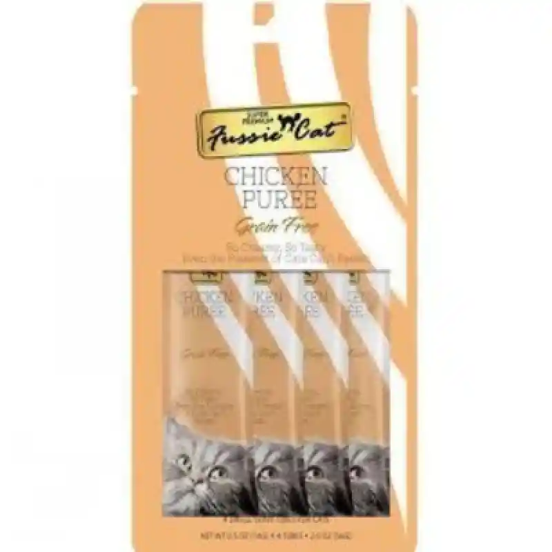 Fussie Cat Treat Chicken Goat Milk Puree