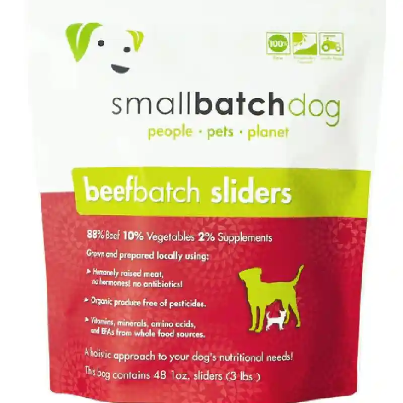 Small Batch Dog Frzn Bf Sliders 3-lb