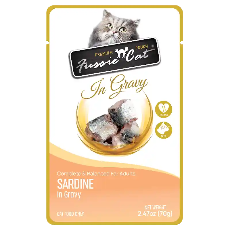 Fussie Cat Pouch Sardine in Gravy 2.47oz