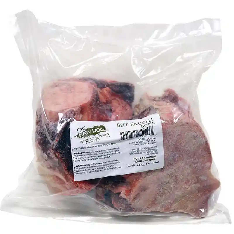 OC Raw Dog Frozen Trt Beef Knuckle Bones 2.5 Lbs