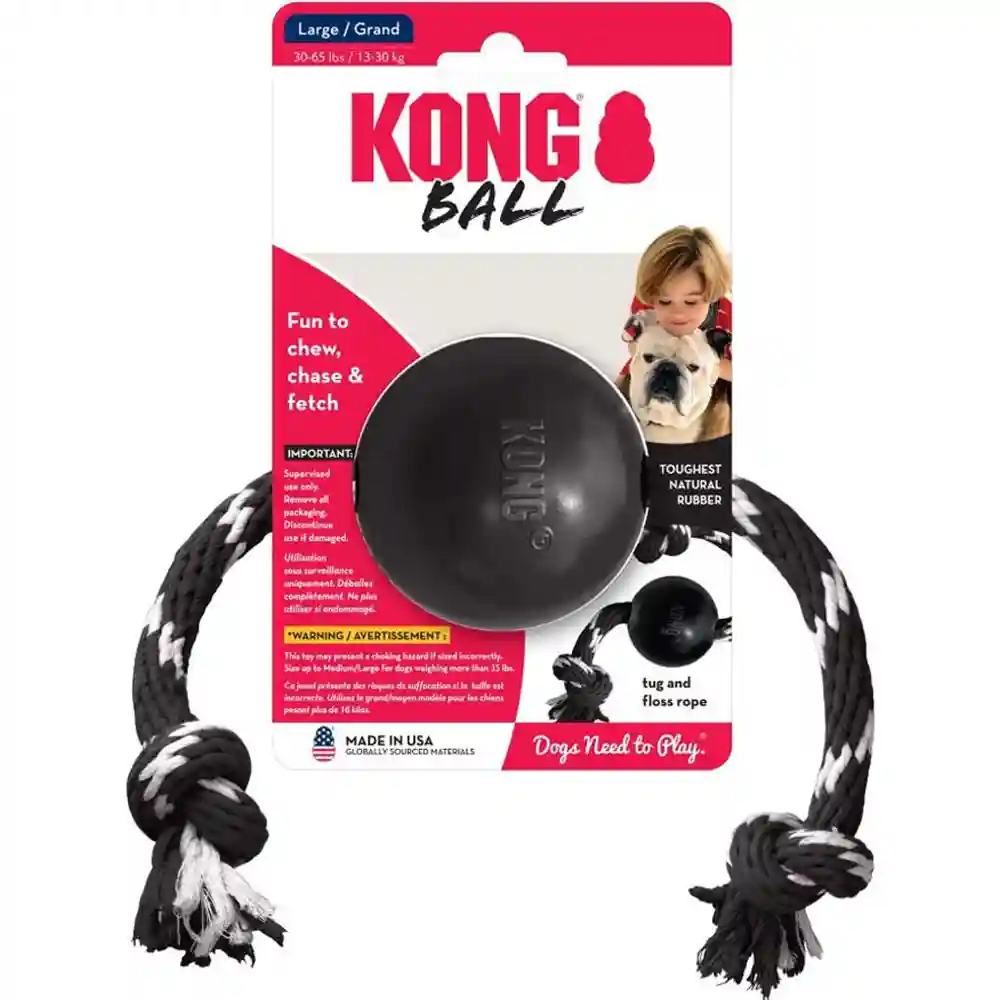 Kong Extreme Ball w/Rope Large