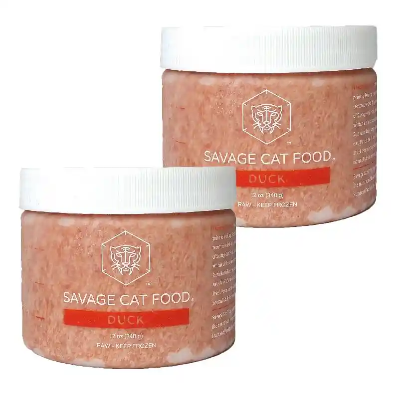 Savage Cat Frzn Duck Small Tub 12-oz