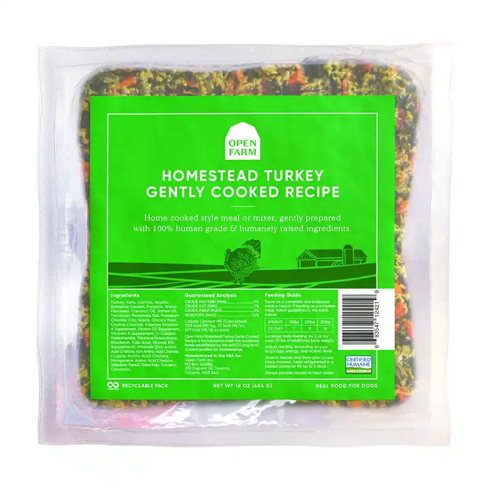 Open Farm Dog Frzn Gently Cooked Trky 16-oz