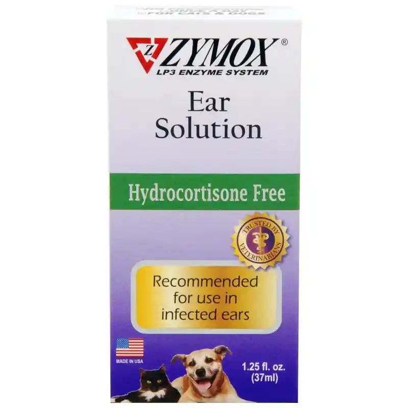 Zymox Ear Solution Hydrocortisone Free