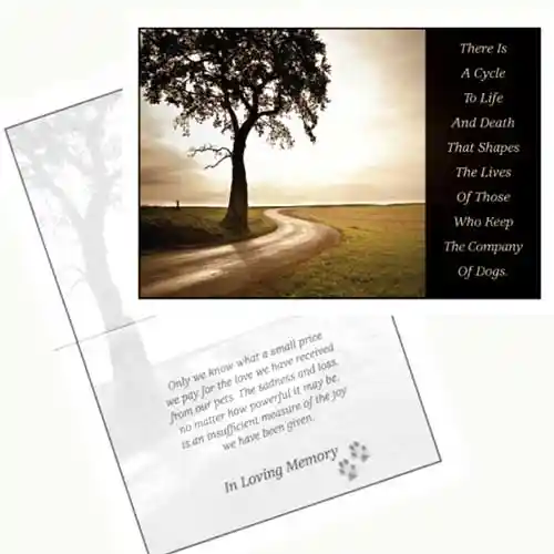Dog Speak Card Sympathy- There is a Cycle to Life