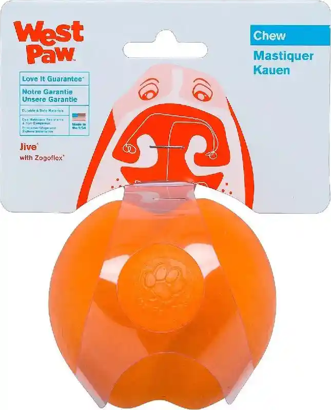 West Paw Jive Ball Small Orange