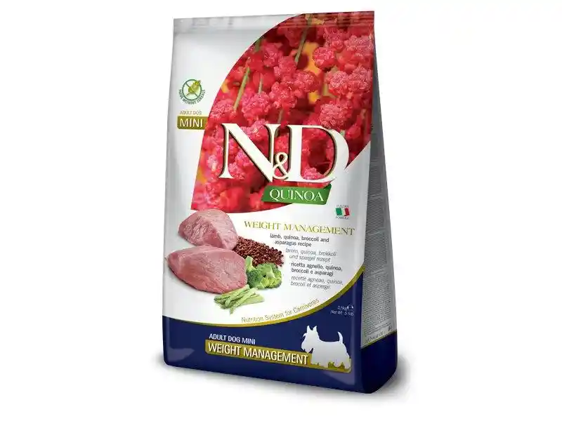 Farmina Nd Qunioa Gf Dog Weigh Management Lamb Broc Mini 5.5#