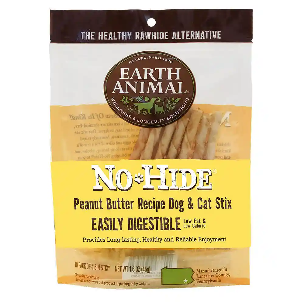 Earth Animal No-Hide Peanut Stix 10pk