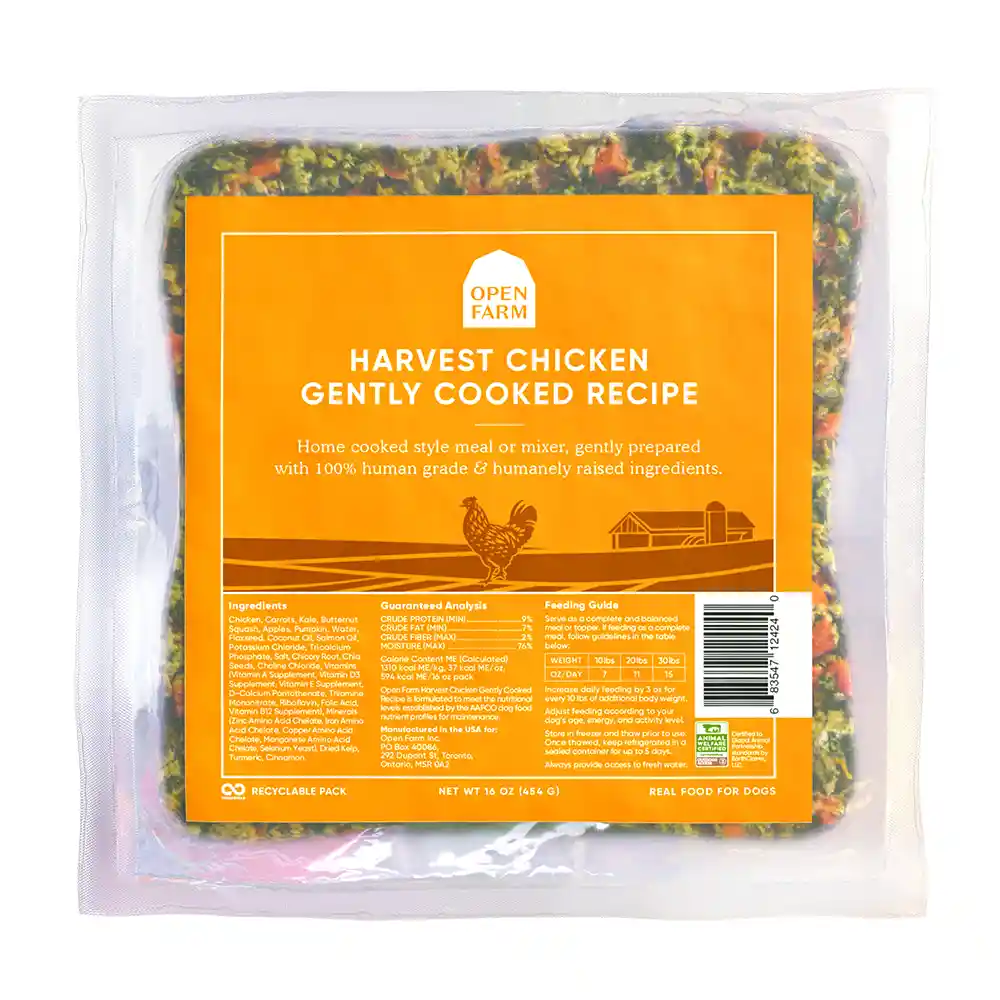 Open Farm Dog Frzn Gently Cooked Ckn 16-oz
