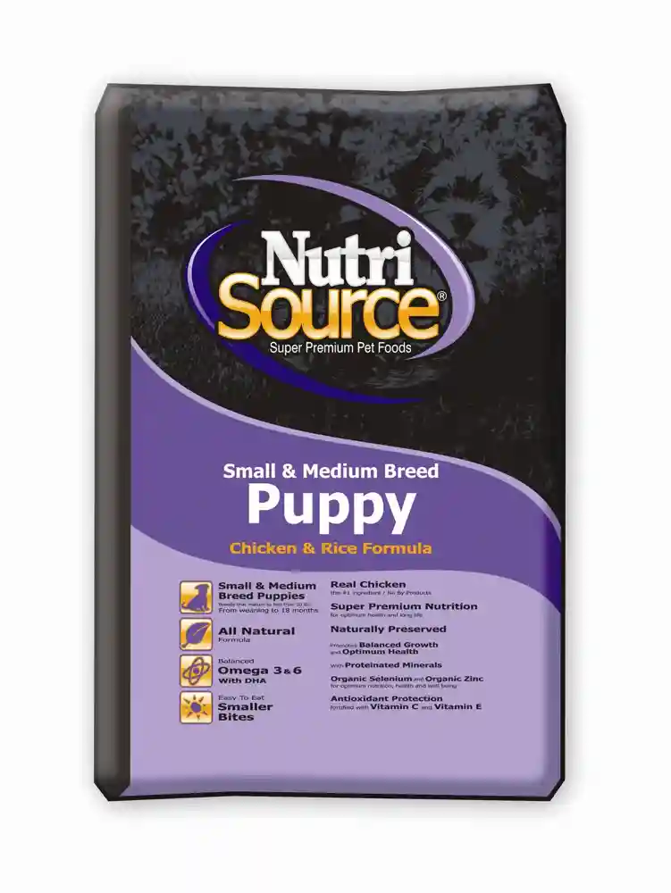 NutriSource Dog Ckn & Rice Puppy Sm/Med 5#