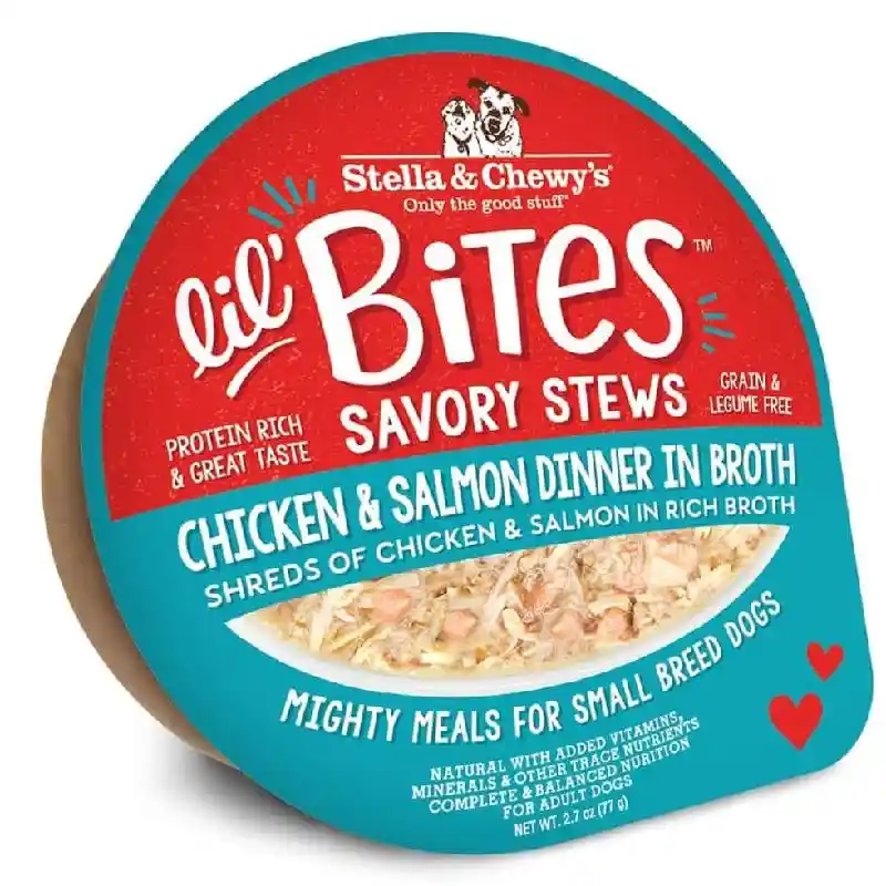 Stella & Chewy Dog Lil Bites Stew Ckn Slmn 2.7-oz