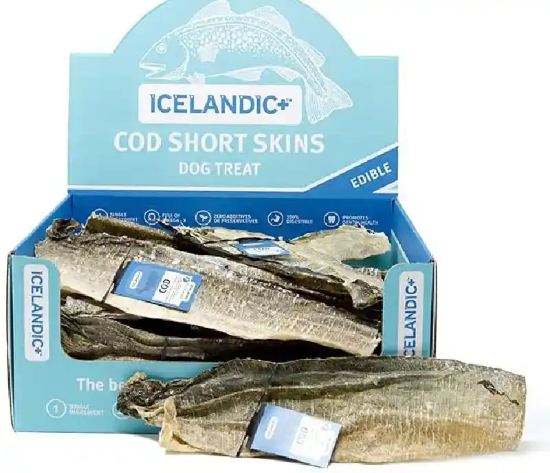 Icelandic Plus Cod Skin Strips Short 8-10"