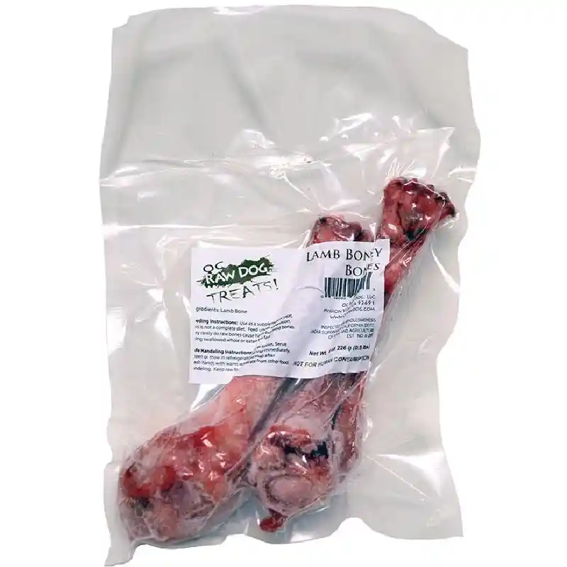 Oc Raw Dog Boney Bone Lamb 0.5 Lb