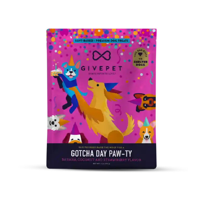 Givepet Dog Treat Soft Chew Gotcha Day Pawty 6oz