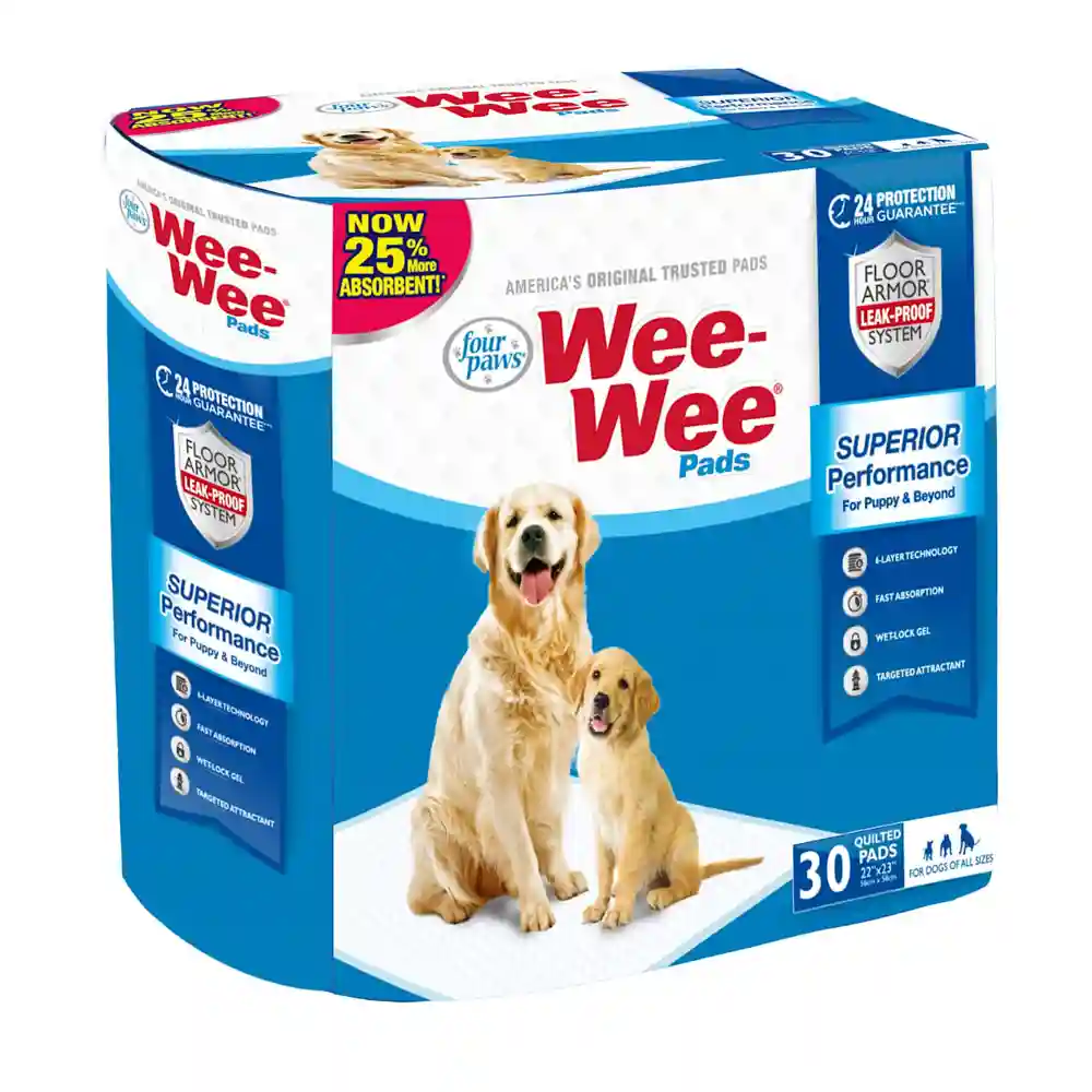 Wee-wee Absorbent Dog Pads 30-ct