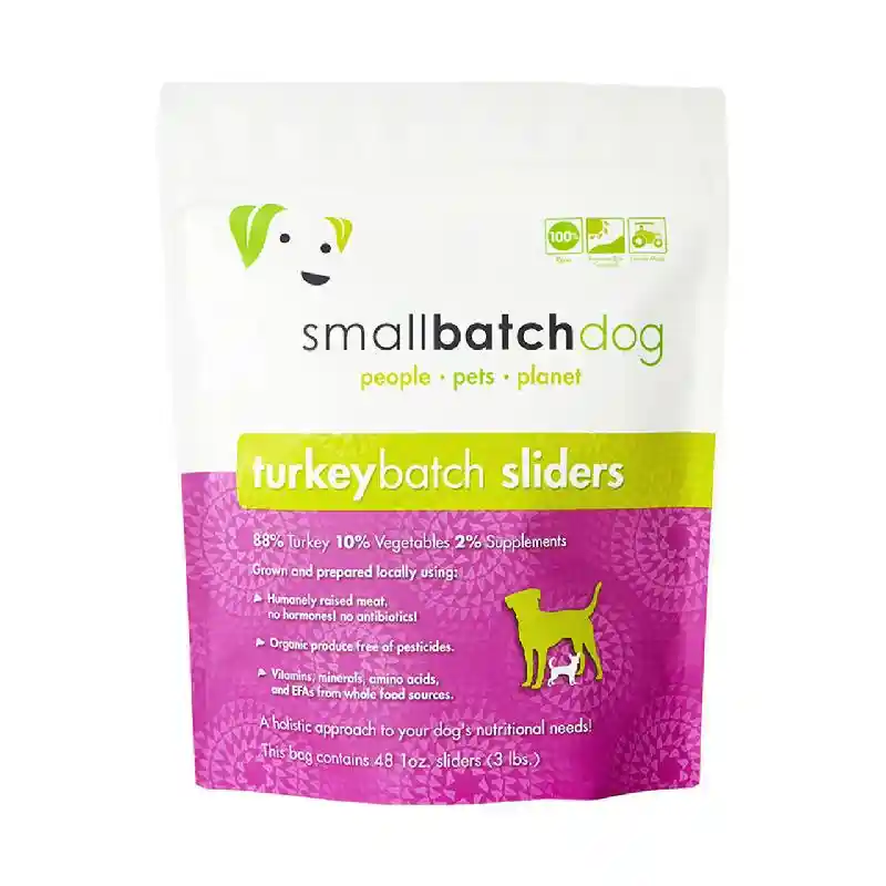 Small Batch Dog Frzn Trky Sliders 3-lb