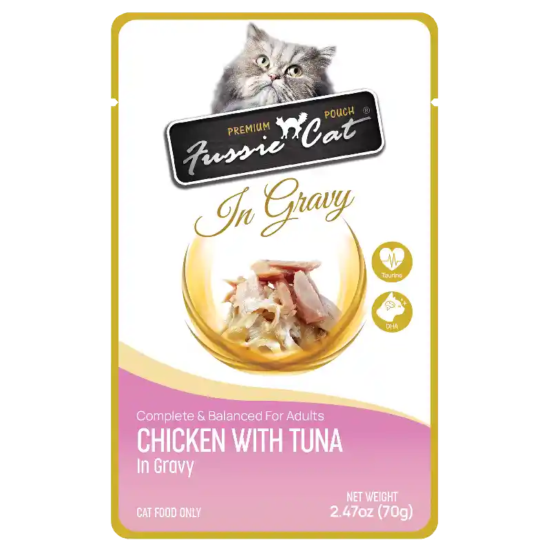 Fussie Cat Pouch Chicken & Tuna in Gravy 2.47oz