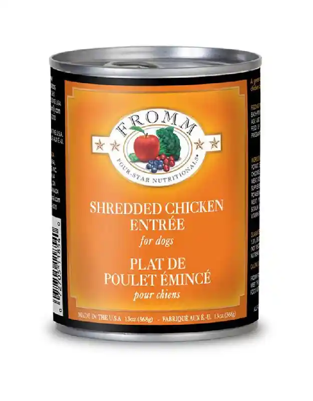 Fromm Dog Can Shredded Ckn 12-oz