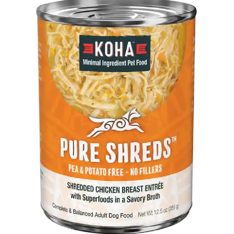 Koha Dog Can Pure Shreds Ckn Ppkn 12.5-oz