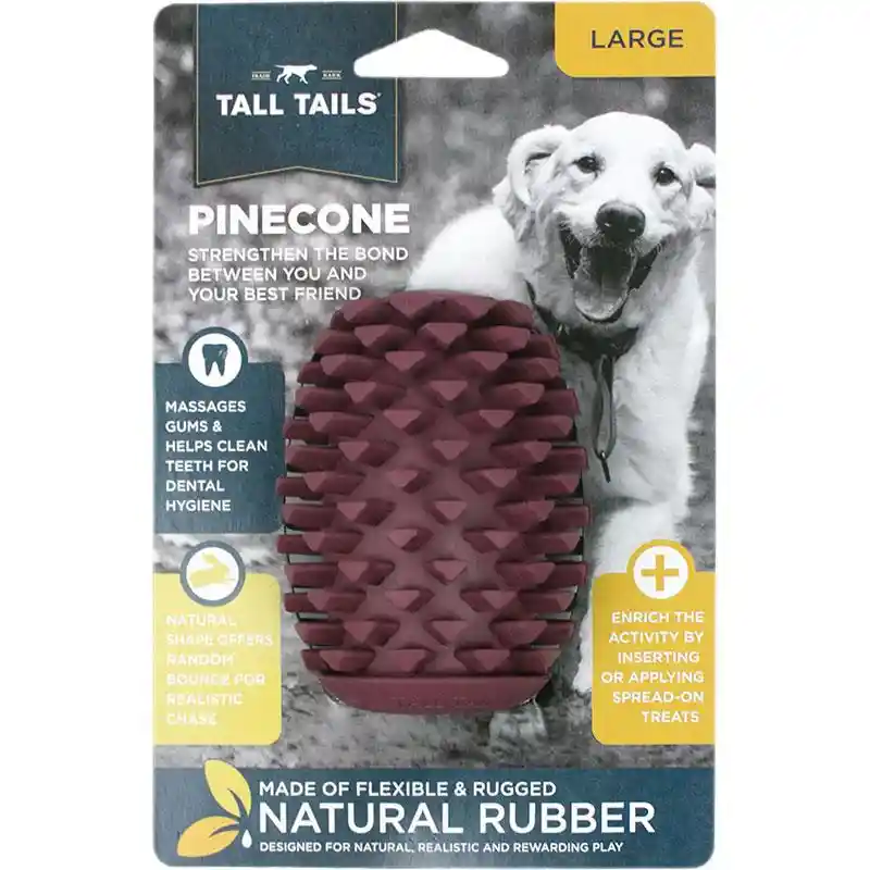 Tall Tails Dog Toy Nat Rubber Pinecone 4"