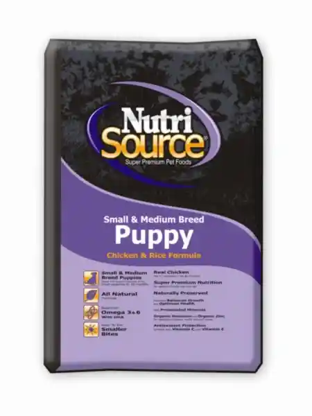 NutriSource Dog Ckn & Rice Puppy Sm/Med 5#