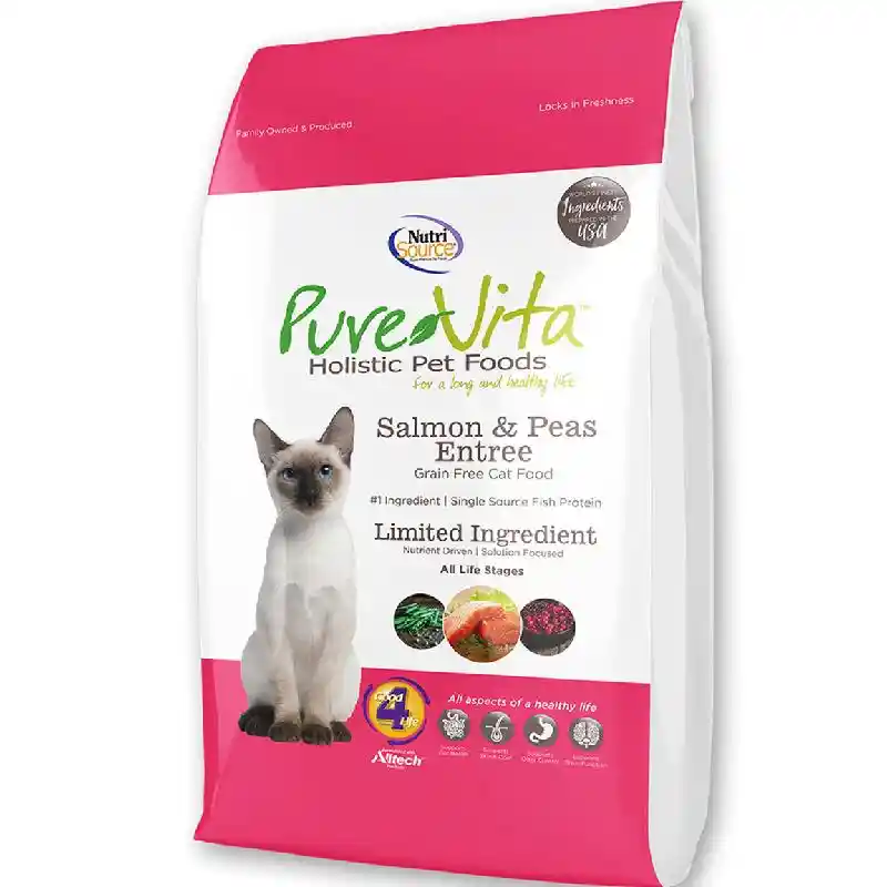 Pure Vita Cat Slmn Grain Free 15#