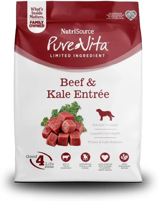 Pure Vita Dog Beef & Kale 4lb