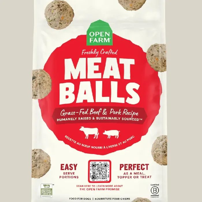 Open Farm Dog Frozen Meatballs Beef & Pork 36 oz