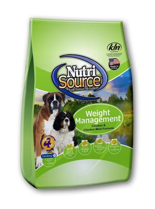 NutriSource Dog Ckn & Rice Weight Management 26#