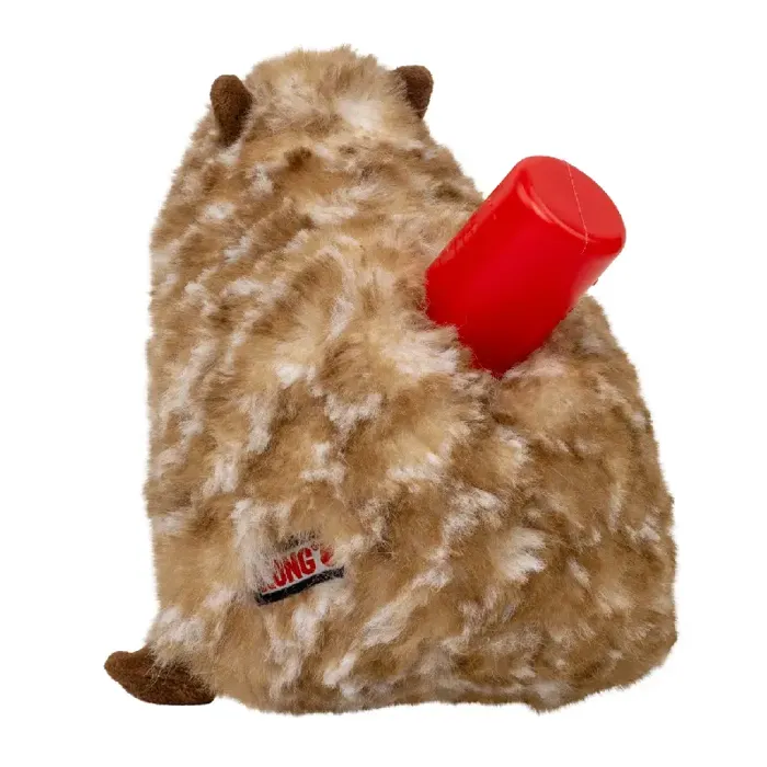 KONG Comfort Wuzzeez Capybara toy rear view with squeaker