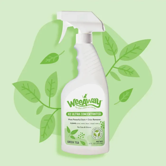 Wee Away X2 Cat Green Tea Stain Remover 16 oz lifestyle