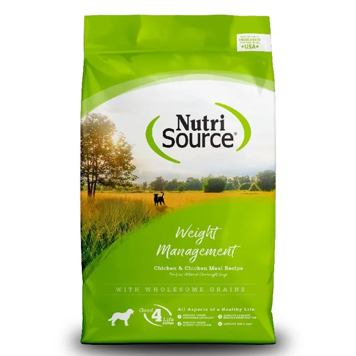 NutriSource Dog Ckn & Rice Weight Management 26#