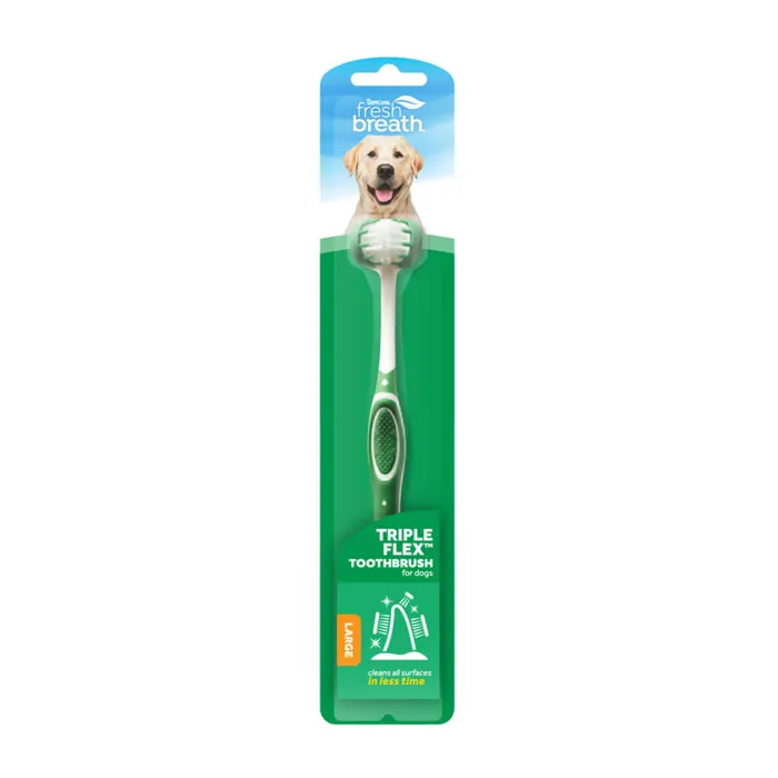 Tropiclean Fresh Breath Oral Care Triple Flex Toothbrush Dog
