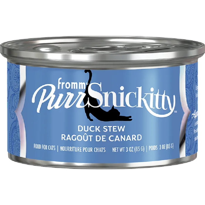 Fromm Cat Canned Purrsnickitty Pate' Duck Stew 3oz