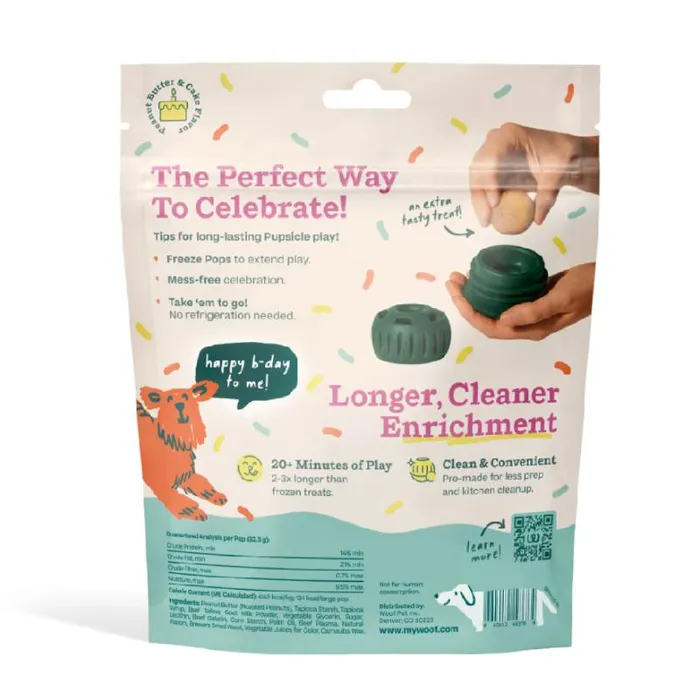 Woof Dog Treat Birthday Pops Large 8oz