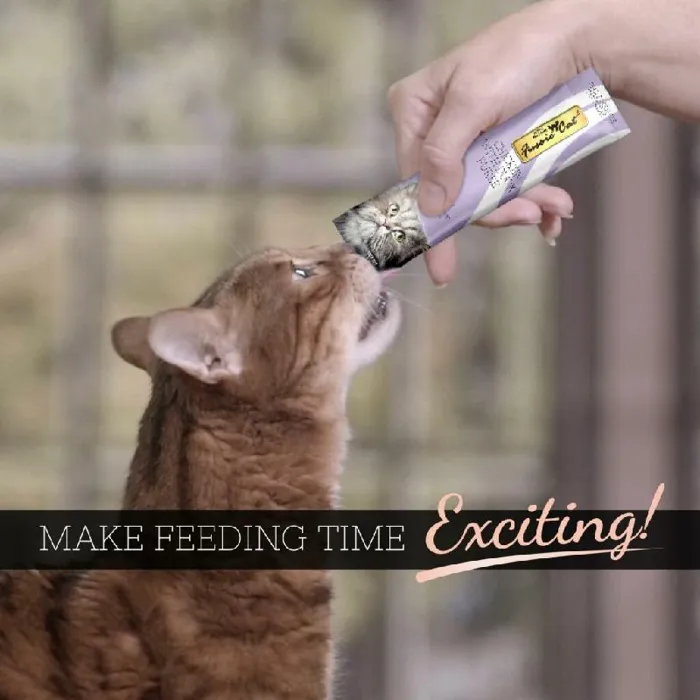 Fussie Cat Treat Ckn Duck Puree 4/.05-oz