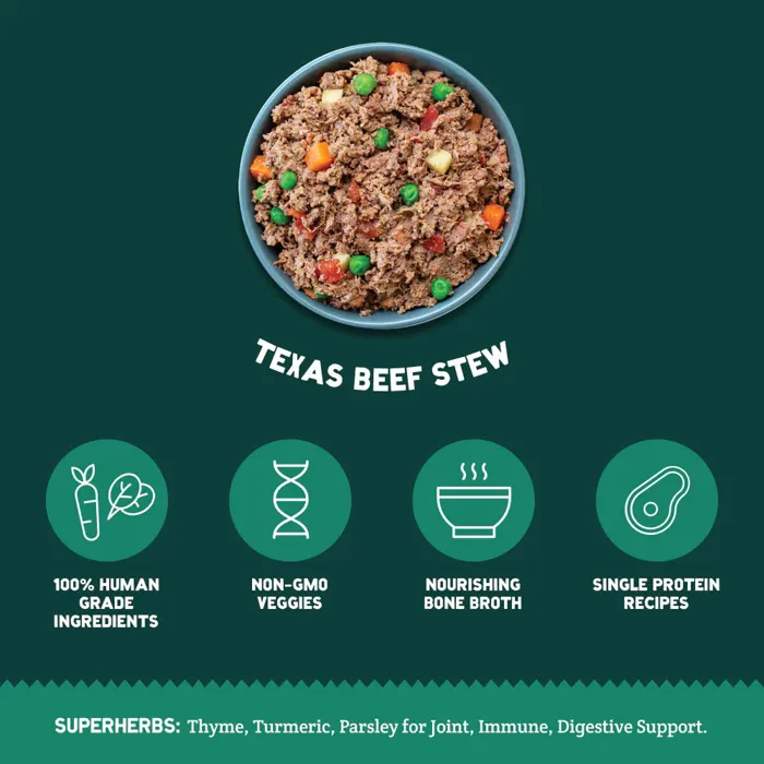 A Pup Above Texas Beef Stew Grain-free Gently Cooked Dog Food 1-lb
