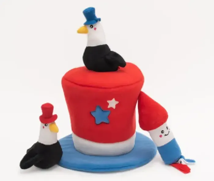 Zippy Paws Burrow Americana Top Hat